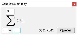 Kalkules - Součet / součin řady