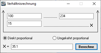 Kalkules Verhältnisrechnung