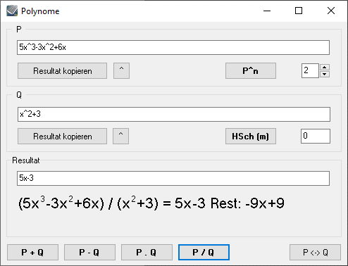 Kalkules Polynome