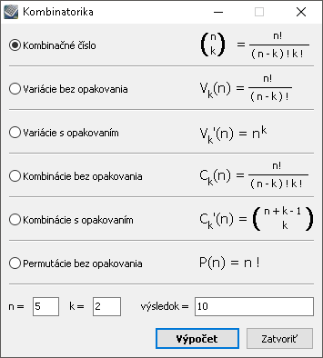 Kalkules - Kombinatorika