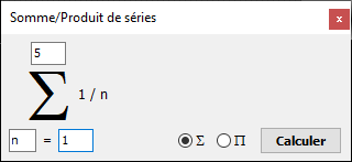 Kalkules Somme / Produit de séries