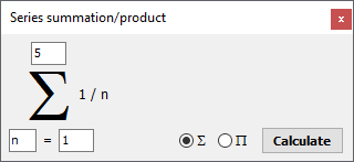Kalkules series summation/product