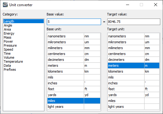 Kalkules unit converter